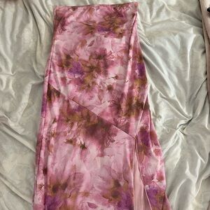 Caution To The Wind Pink Satin Skirt